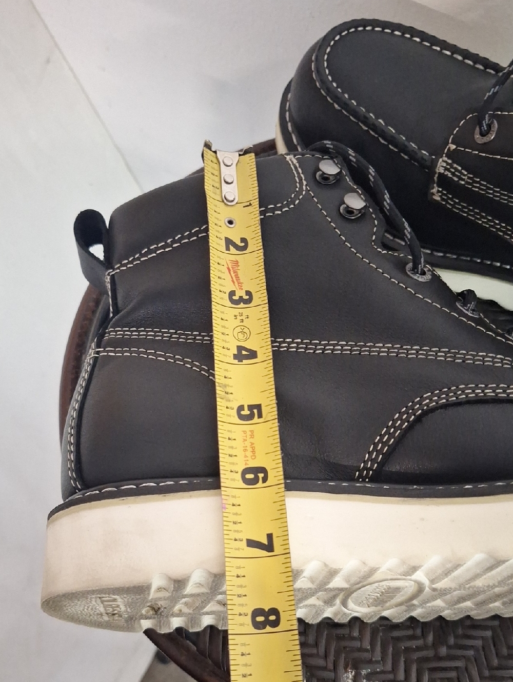 Men Wolverine Wedge Moc-Toe 6" Work Boot Steel Toe W08152 Black Men Size 10.5 M - Picture 9 of 14